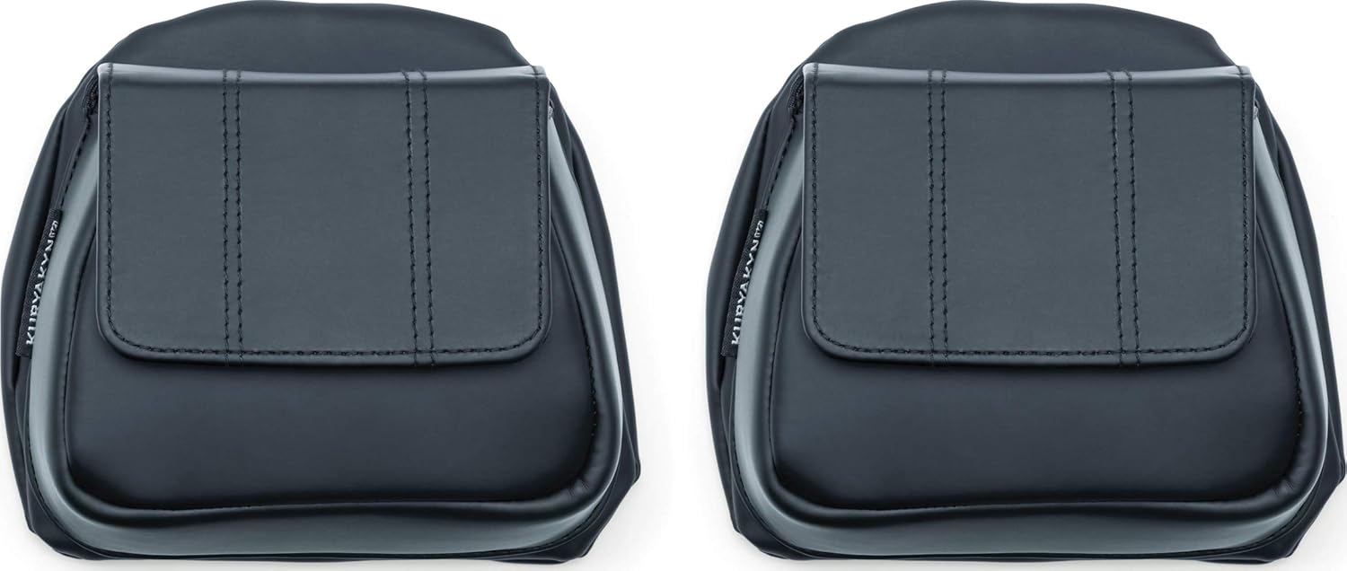 Kuryakyn 5261 Batwing Fairing Storage Pouch Bag with Magnetic Closures for 2014-19 Harley-Davidson Motorcycles, Black