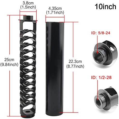 10 inch fuel Filter 1/2-28 7075 Aluminum Storage Filters Accessories black