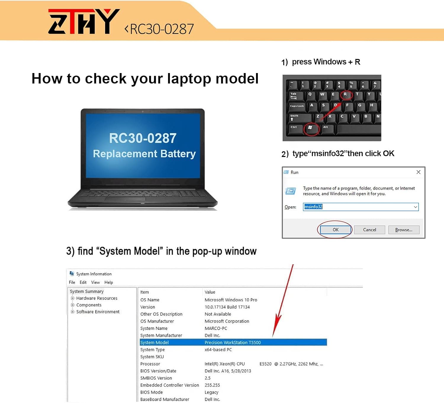 ZTHY 70.5Wh RC30-0287 Battery Replacement for Razer Blade Pro 17 2019 2020 RZ09-0287 RZ09-02876 RZ09-02877 RZ09-02878 RZ09-02876E92-R3U1 RZ09-03295 RZ09-03297 Series 4ICP4/62/115 15.4V 4583mAh