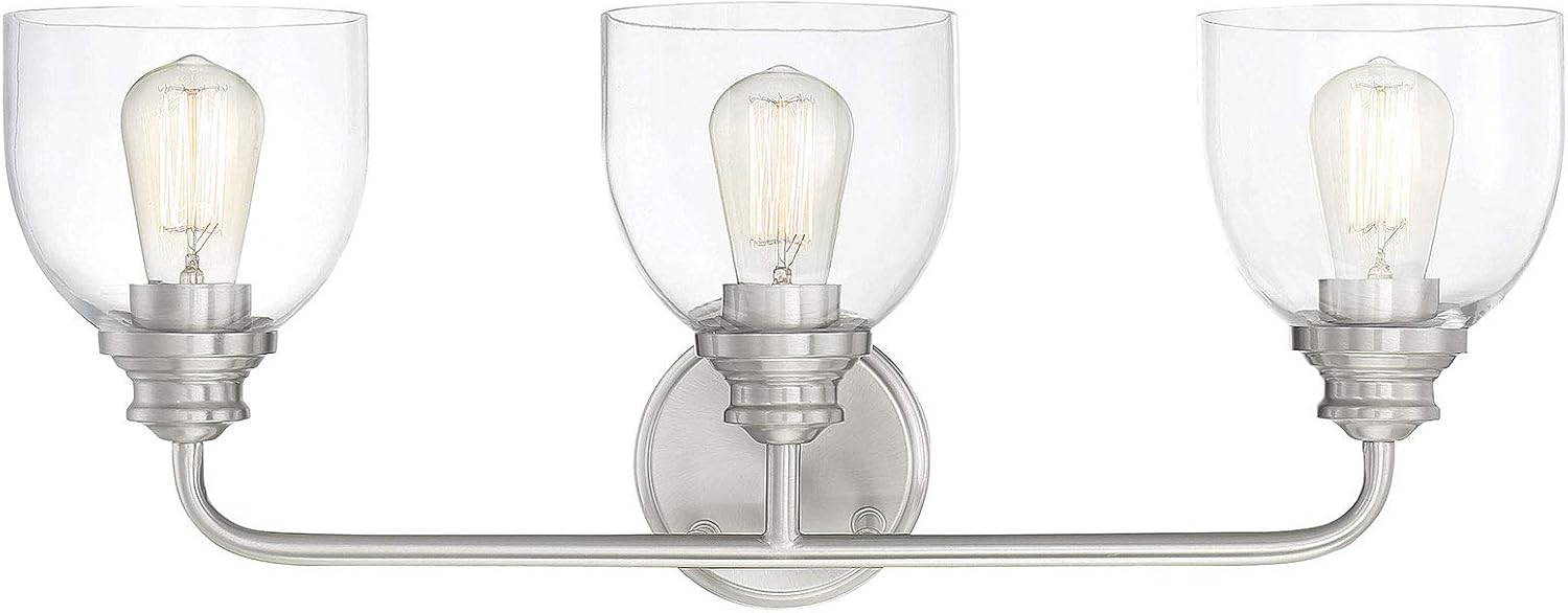 Savoy House 8-7205-3-BK Vale Black 3-Light Bathroom Vanity Light (24