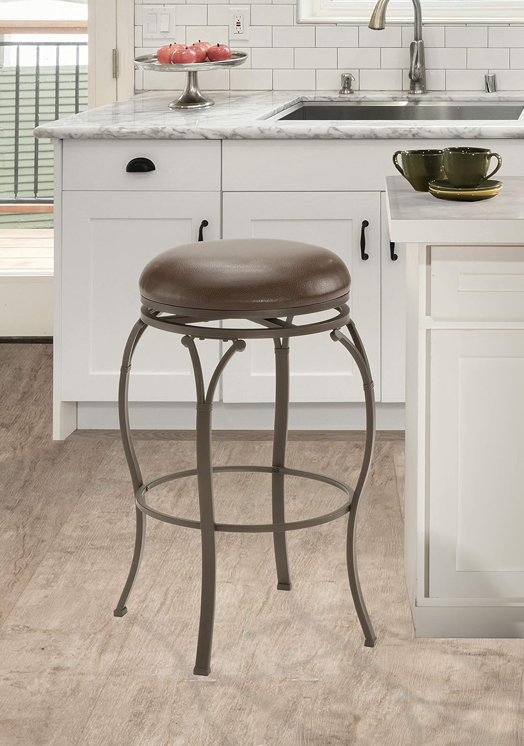 Hillsdale Furniture Lakeview Backless Counter Stool, Brown