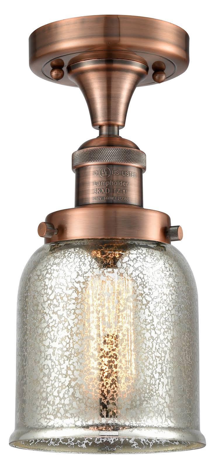 Innovations Lighting-Small Bell 1 Light Semi-Flush Mount-517-1CH-AC-G58