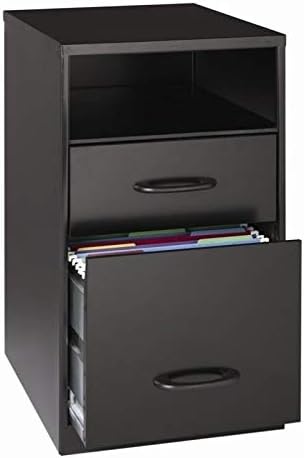 Pemberly Row 2 Drawer File Cabinet in Black