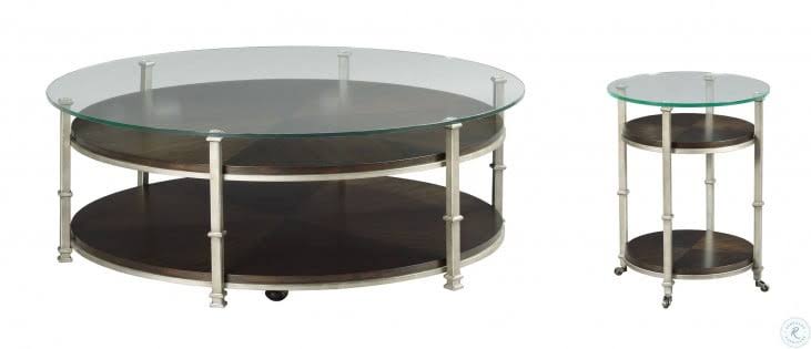 Hammary Fortune Black Walnut Round Cocktail Table