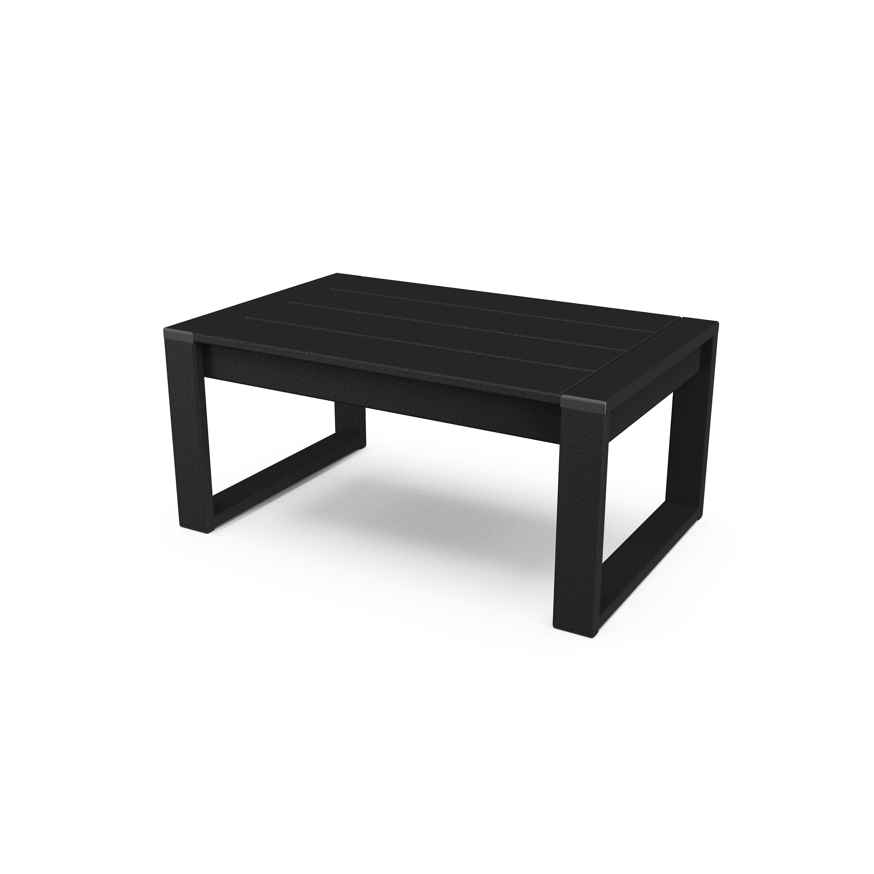POLYWOOD Edge Coffee Table - Black
