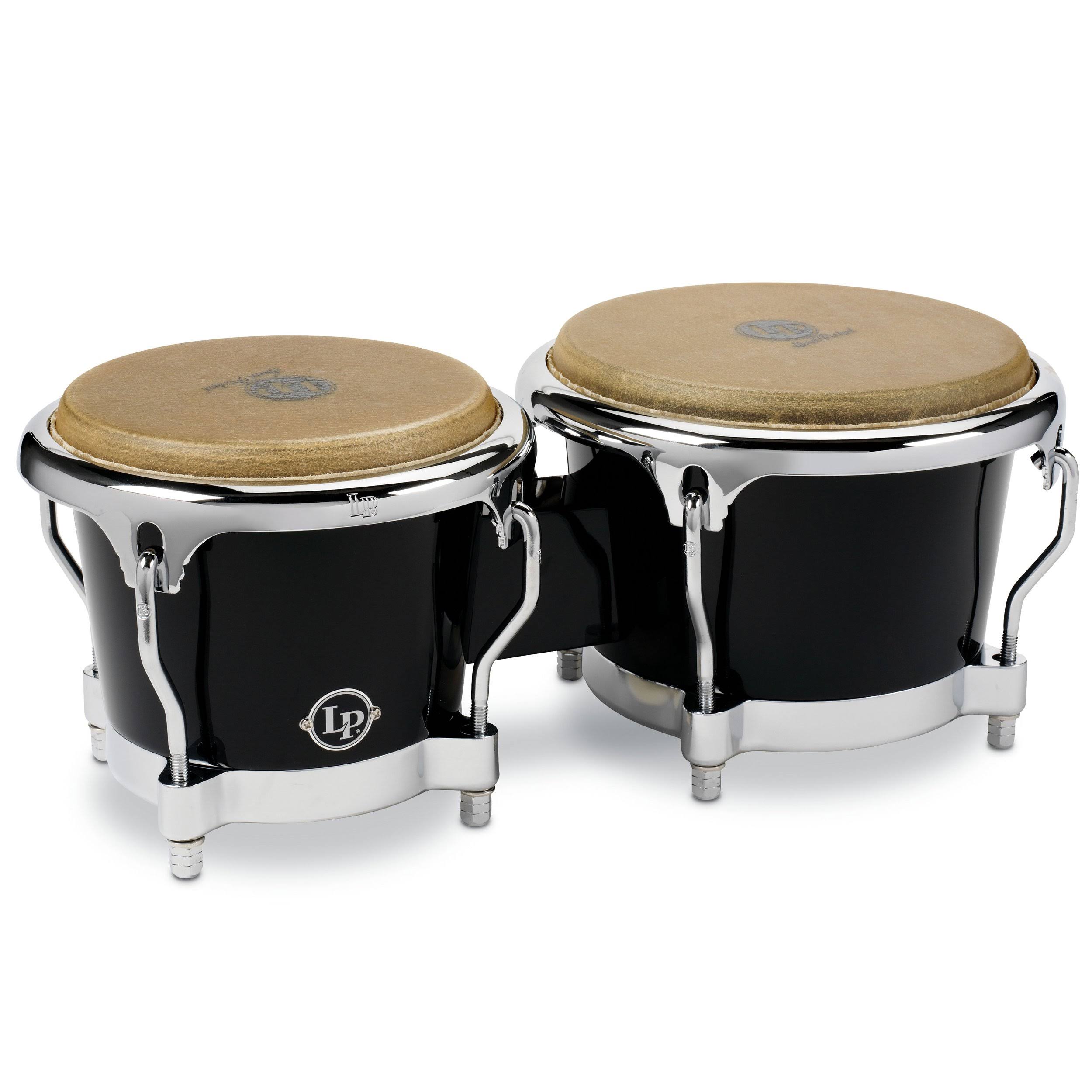 LP Fiberglass Bongos with Comfort Curve Rims, Black