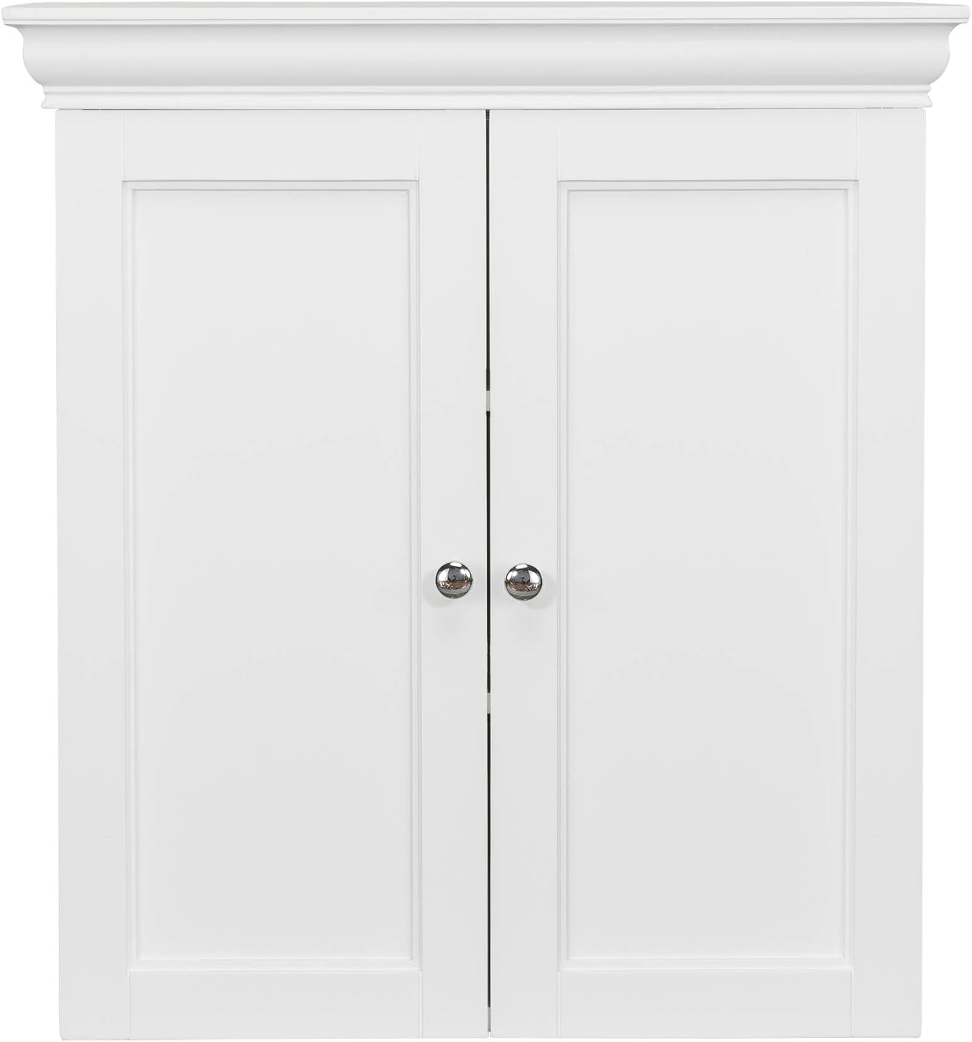 Teamson Home Stratford Contemporary Detachable Storage Bathroom Cabinet, White Pack of 2