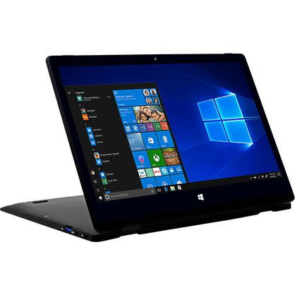 Evoo EV-EL2in1-116-2-BK 11.6& FHD Touchscreen Celeron N3350 1.1GHz 4GB Ram 32GB eMMC Win 10 S Black