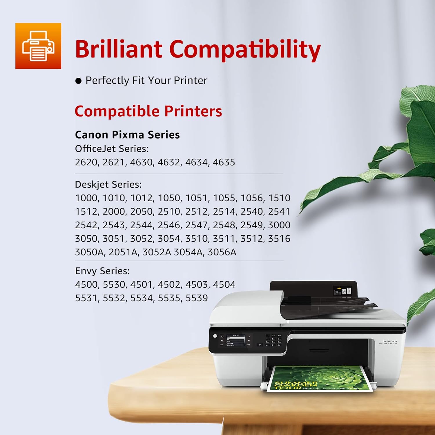 HOTOINK Remanufactured Ink Cartridges Replacement for HP 61XL 61 XL for HP Envy 4500 5530 5534 5535 DeskJet 2540 1000 1010 3050 3510 1512 1510 1056 OfficeJet 4630 4635 2620 Printer Ink (2 Black) Pack of 2