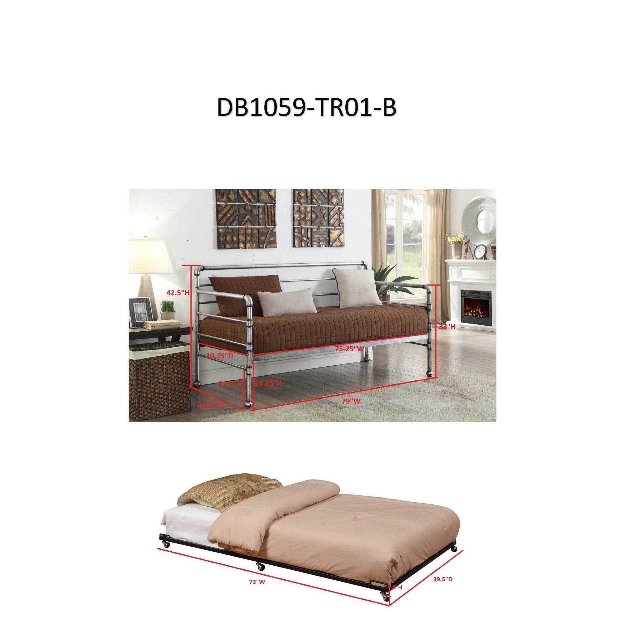 Trundle Bed - Black - Twin