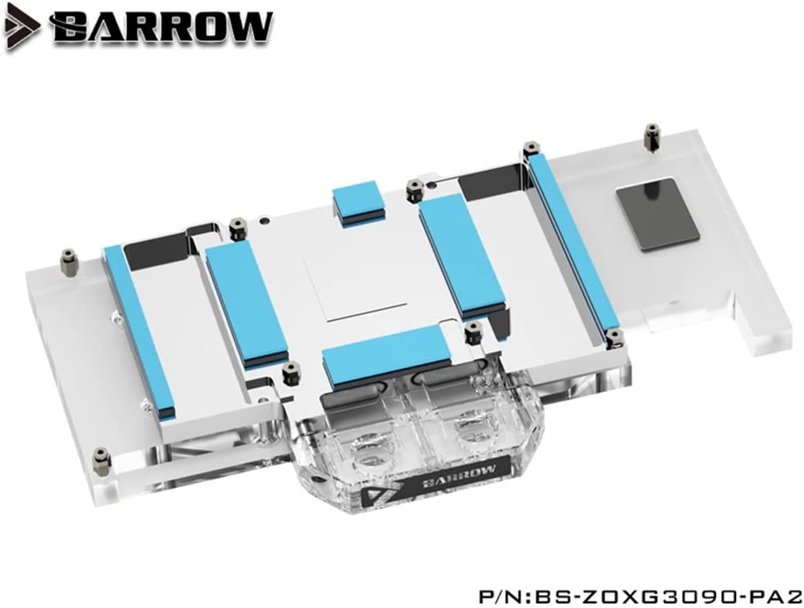 Barrow GPU Water Block for ZOTAC RTX 3090 X Gaming v2, aRGB, Nickel/Plexi