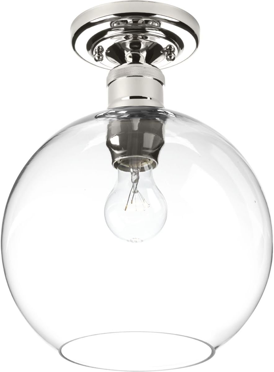 Progress Lighting P350046-104 Hansford Close-to-Ceiling, Polished Nickel Pack of 2