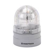 Werma Industrial Signal Beacon: Clear/White, Permanent or Blinking (1 Hz on for 410ms), 12 VAC/VDC (PN#26041074)