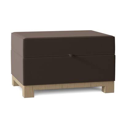 Brandes Storage Ottoman Winston Porter Body Fabric: Klein Zinc, Leg Color: Black