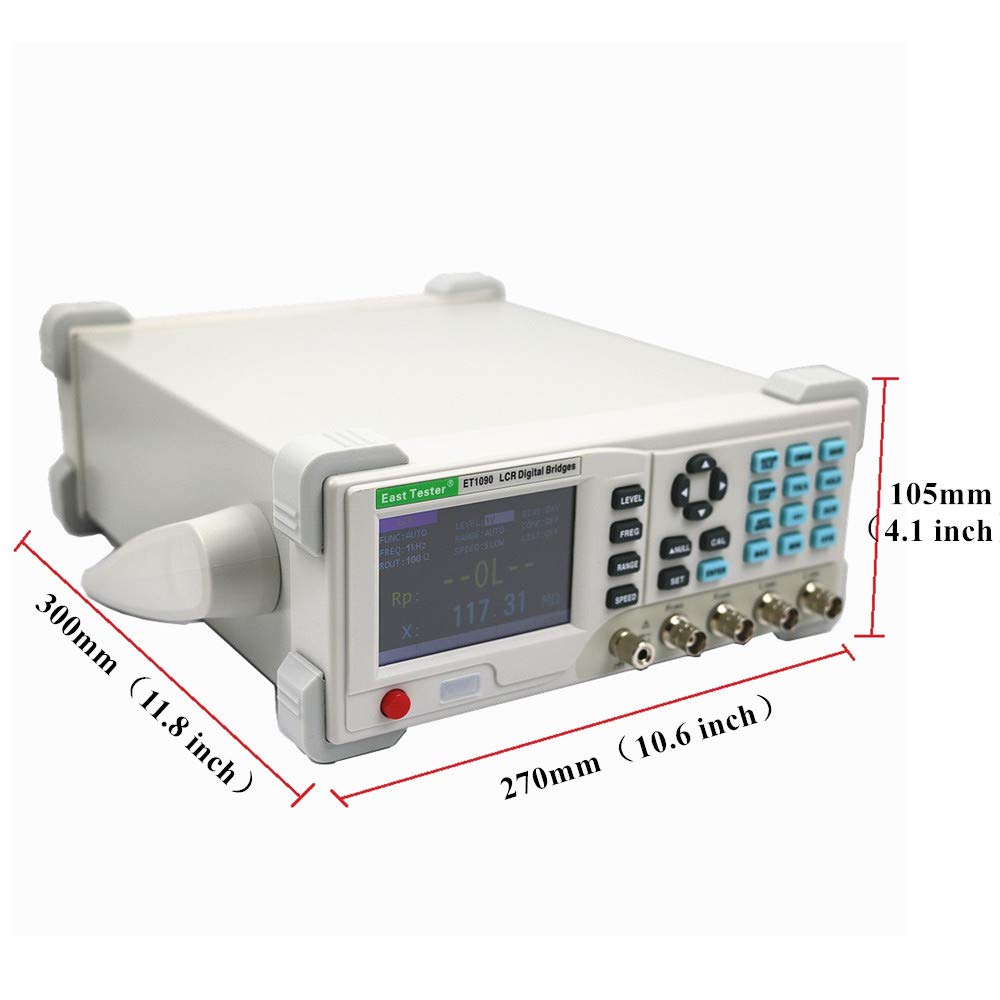 East Tester Digital Bench LCR Meter ET1090A Capacitance Resistance Inductance Measure LCR Digital Bridge Accuracy 0.1% 100hz~10KHZ Bandwidth Desktop Digital LCR Bridge
