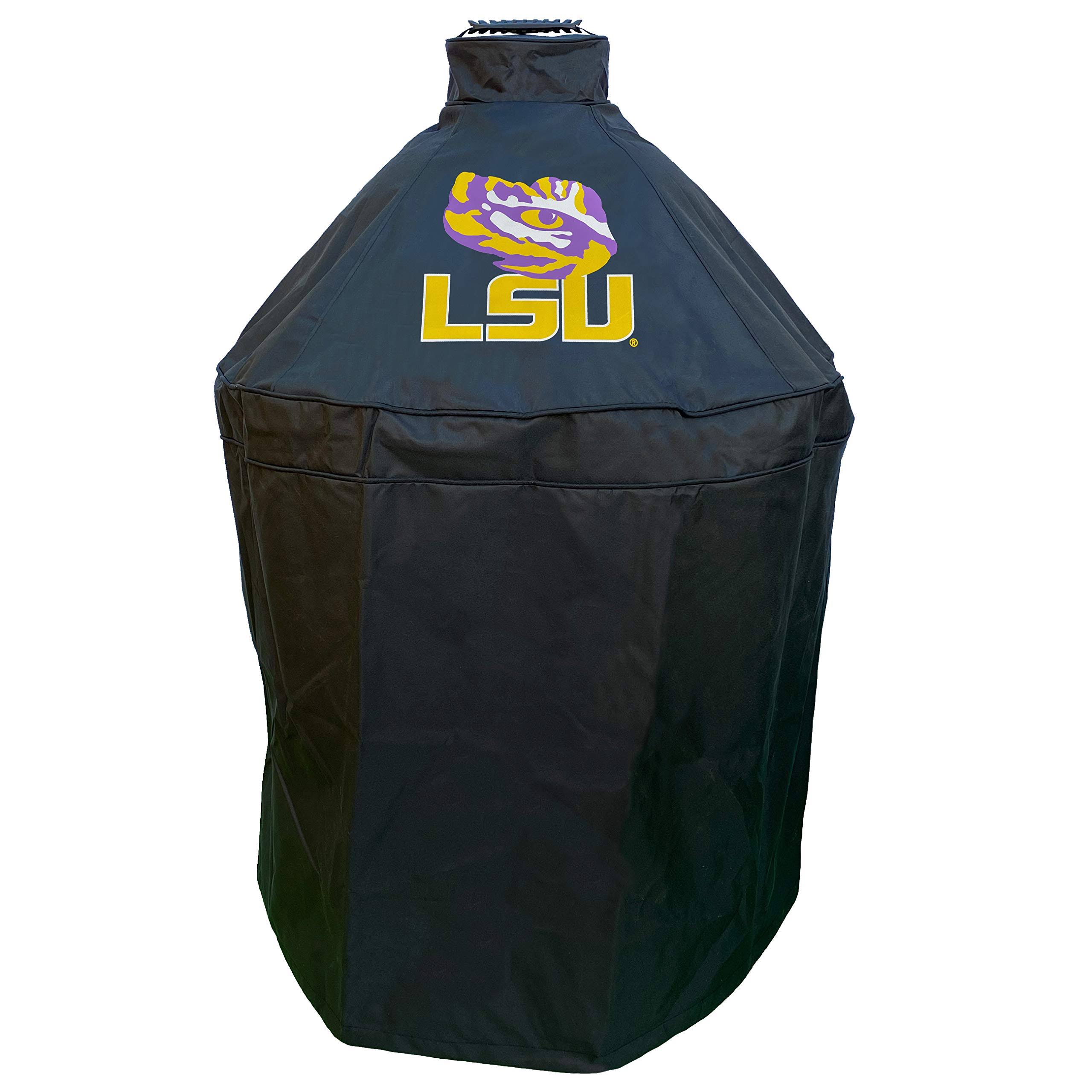 Holland Bar Stool Co. LSU Grill Cover for Big Green Egg, Kamado Grill COVER, Big Green Egg Accessories, Collegiate Grill Covers,