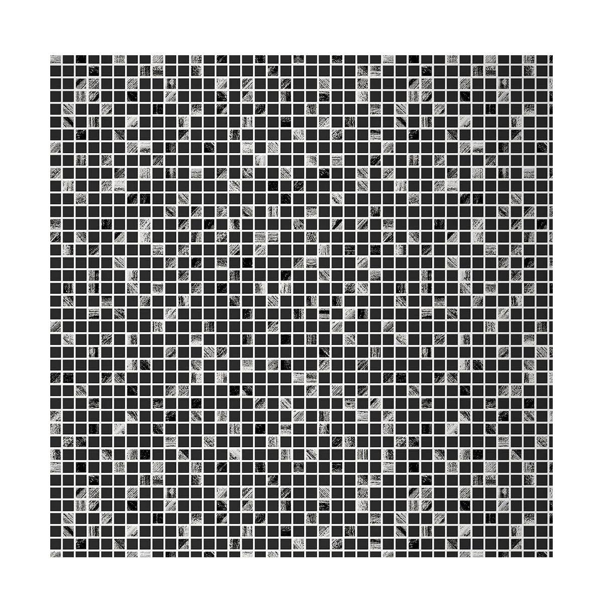 Graham u0026 Brown Aroura Tile Black and Silver Wallpaper