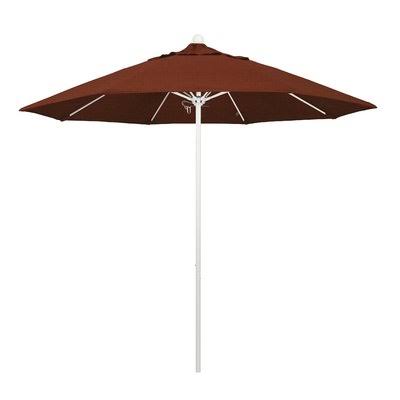 California Umbrella 9& Market Umbrella Fabric Color: Olefin Terracotta, Frame Color: Matted White