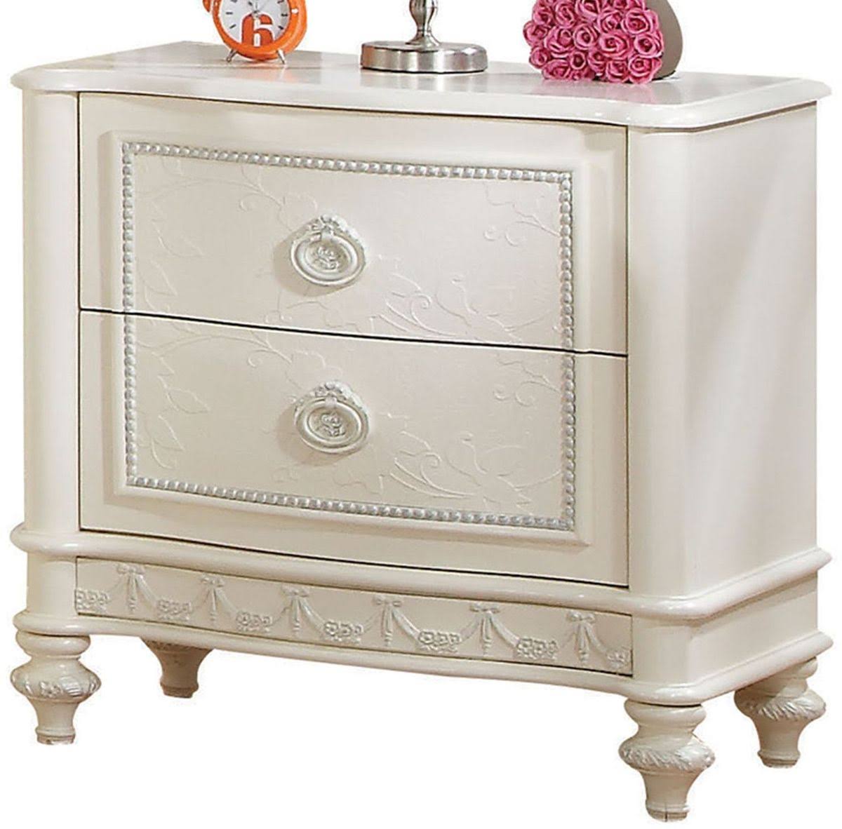Acme Furniture Dorothy 2 Drawer Nightstand - Ivory