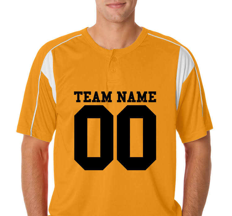 Badger Sport 7937 - Pro Placket - Gold/White, 4XL