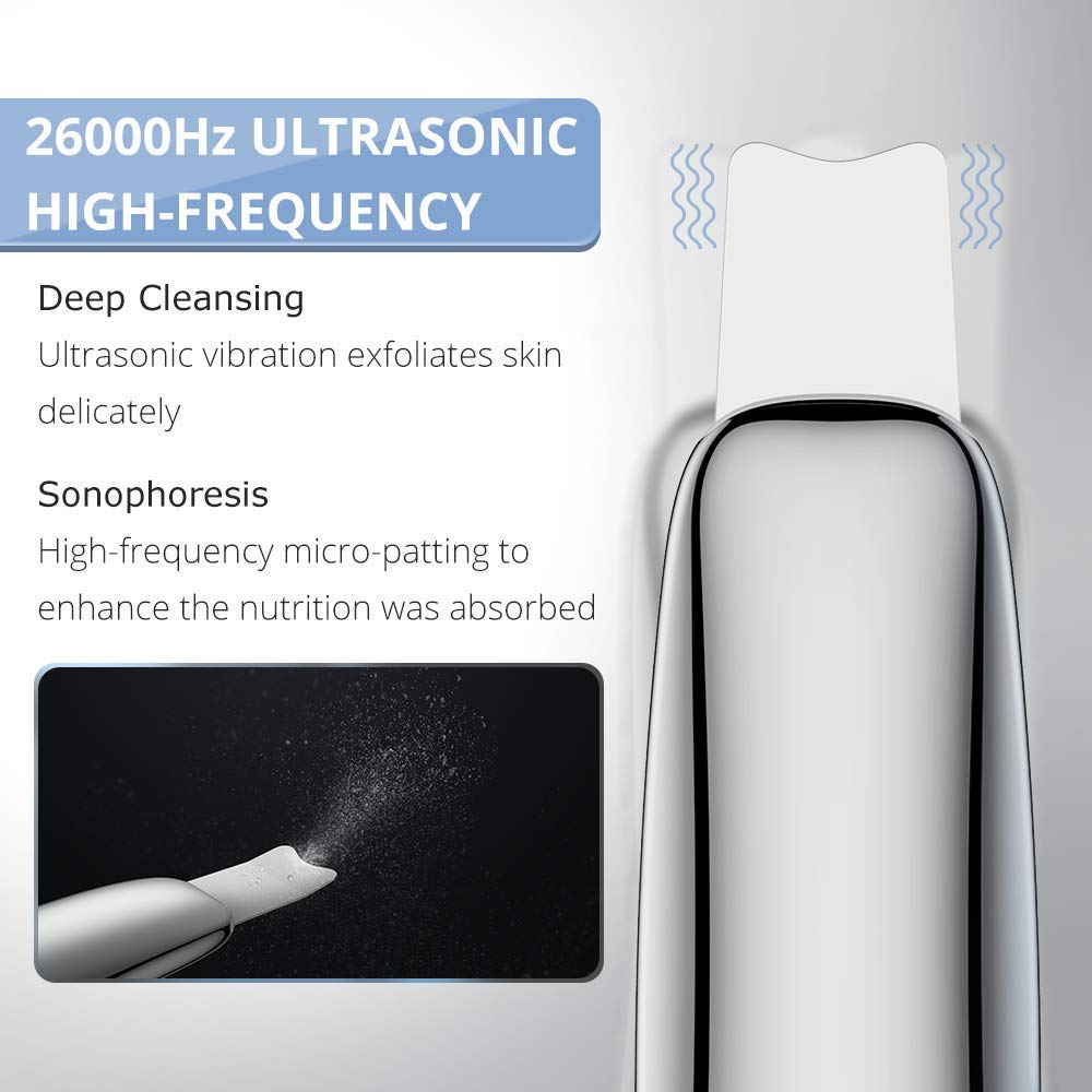 TOUCHBeauty Professional Facial Scrubber Spatula Cordless Blackheads Remover Comedones Extractor Rechargeable Skin Scraper Device -Won Red Dot Winner 2021