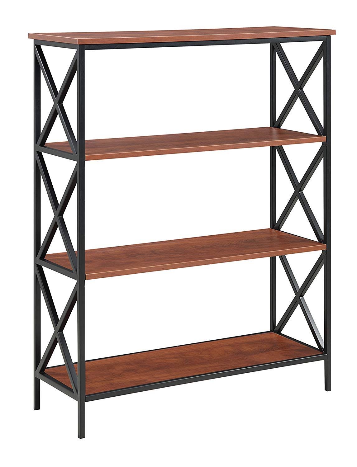Convenience Concepts Tucson 4 Tier Bookcase Black u0026 Cherry
