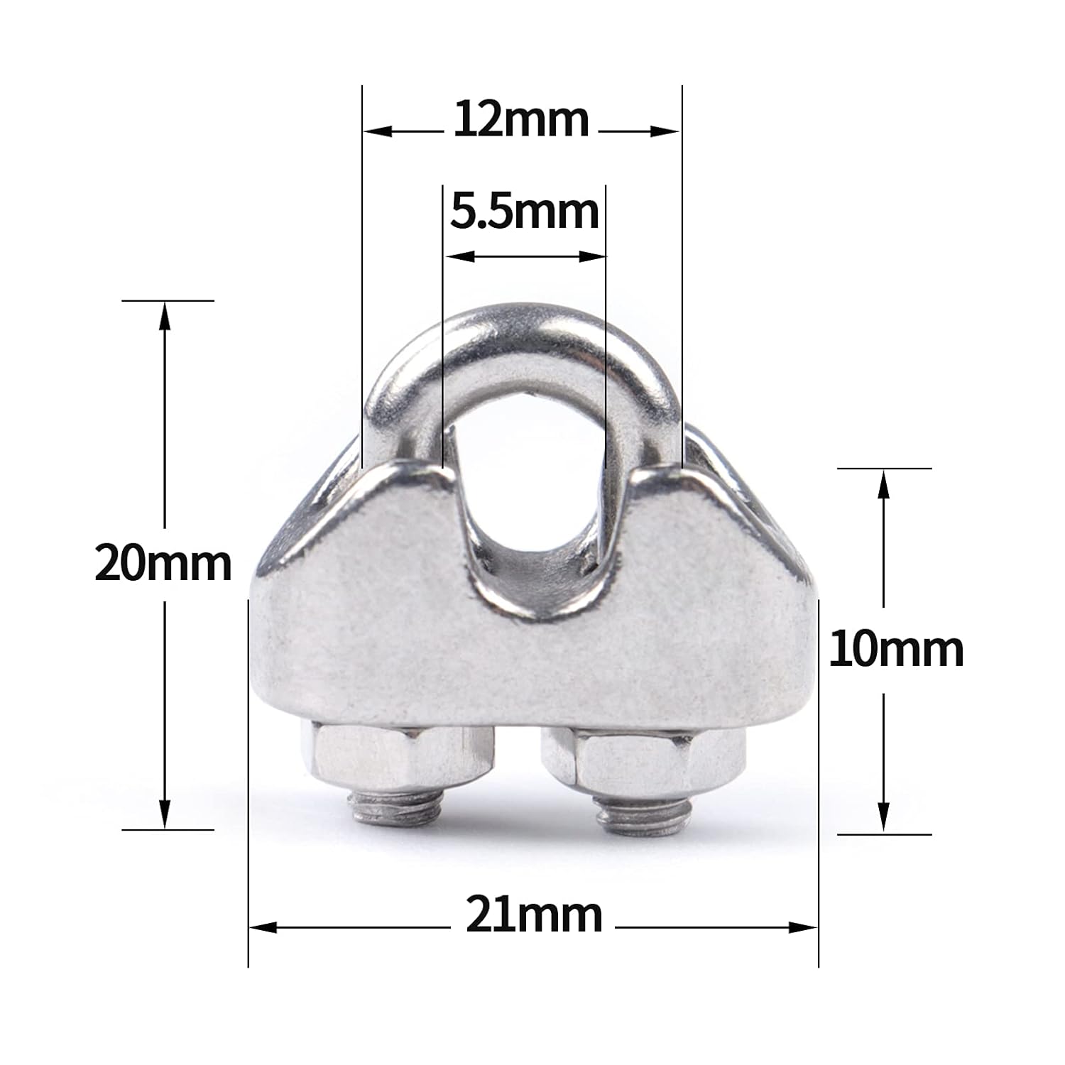 Muzata 165Feet 1/8inch Stainless Steel Wire Rope Aircraft Cable Railing Decking 7x7 Strand Indoor Outdoor DIY Balustrade WR01 with 24Pack Ferrule and 24Pack Clamp WP1