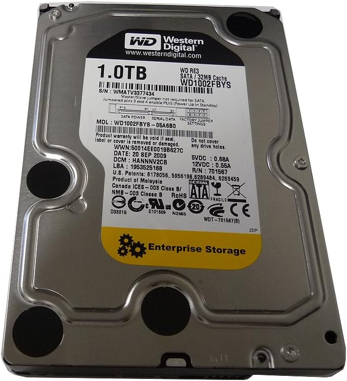 Western Digital WD1002FBYS 1TB SATA Hard Drive Pack of 2