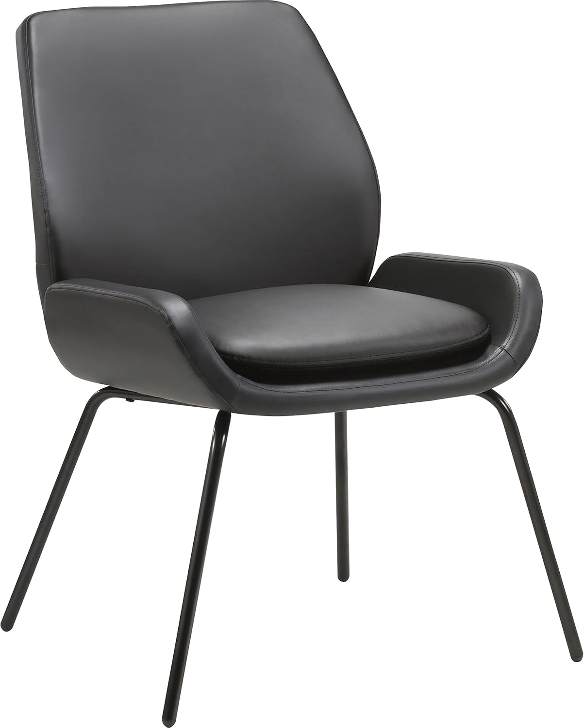 Lorell U Shaped Guest Chair, Black