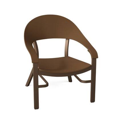 Jetset Patio Dining Armchair Telescope Casual Frame Color: Textured Kona, Seat Color: Black P70