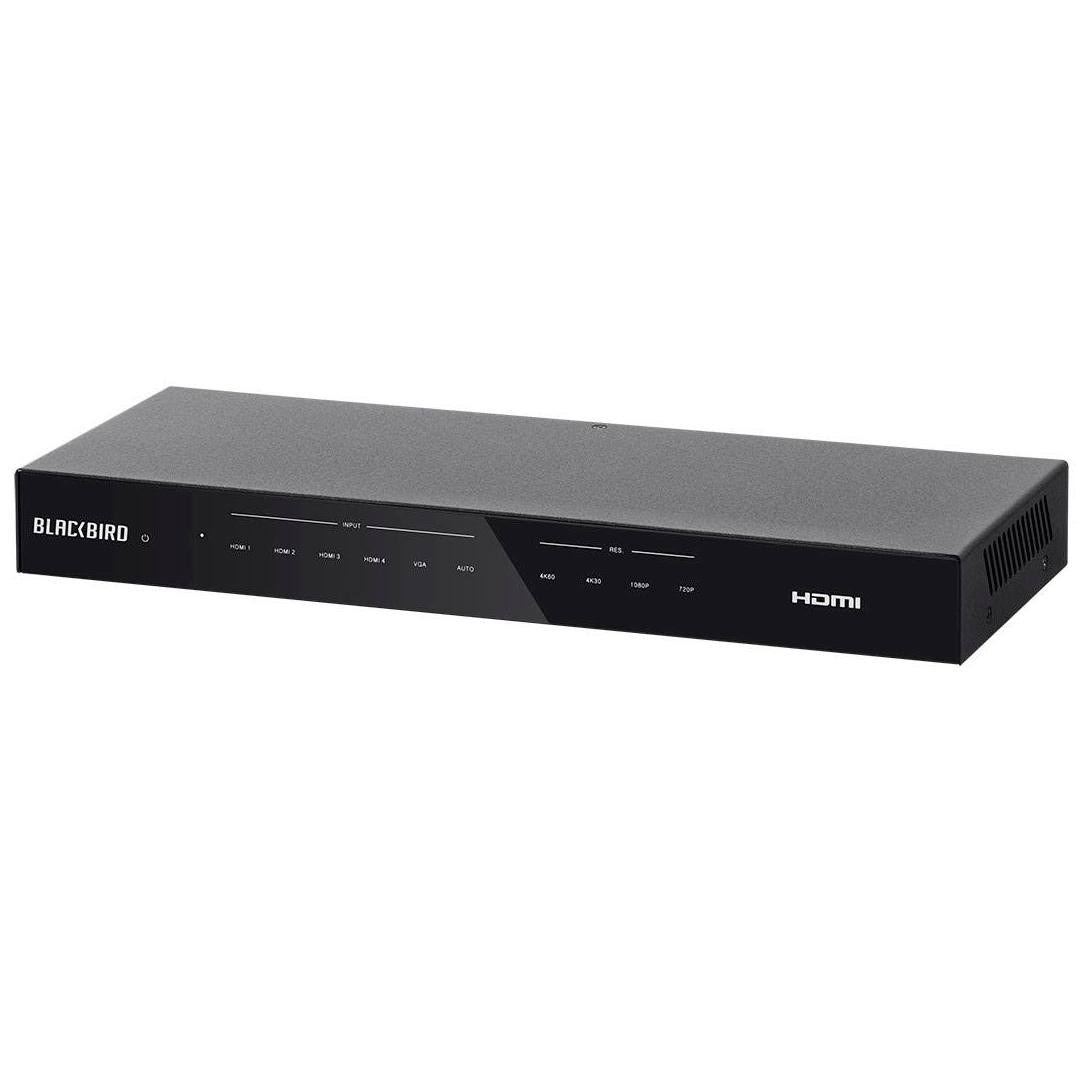 Monoprice Blackbird 4K - 5x1 HDMI 2.0 Presentation Switch, HDR, HDCP 2.2, EDID, RS232, Analog Audio Pass-though, Remote