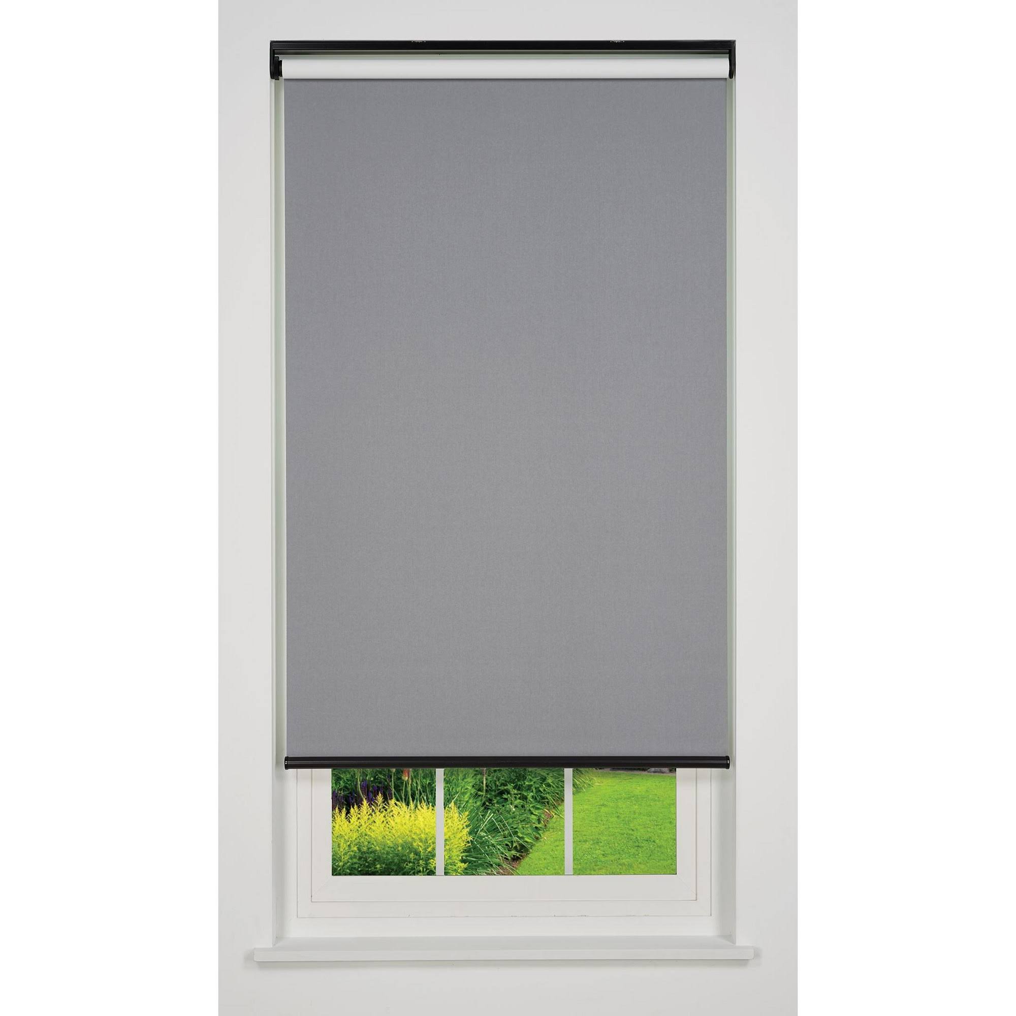 Linen Avenue Cordless Blackout Roller Shade, Light Grey 40 W x 66 H