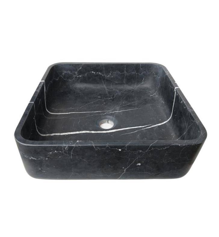 Barclay 7-746MHBL Maxton Square Sink 15-3/4x22 Honed Black Forest