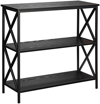 Scranton & Co 2 Shelf Bookcase in Black