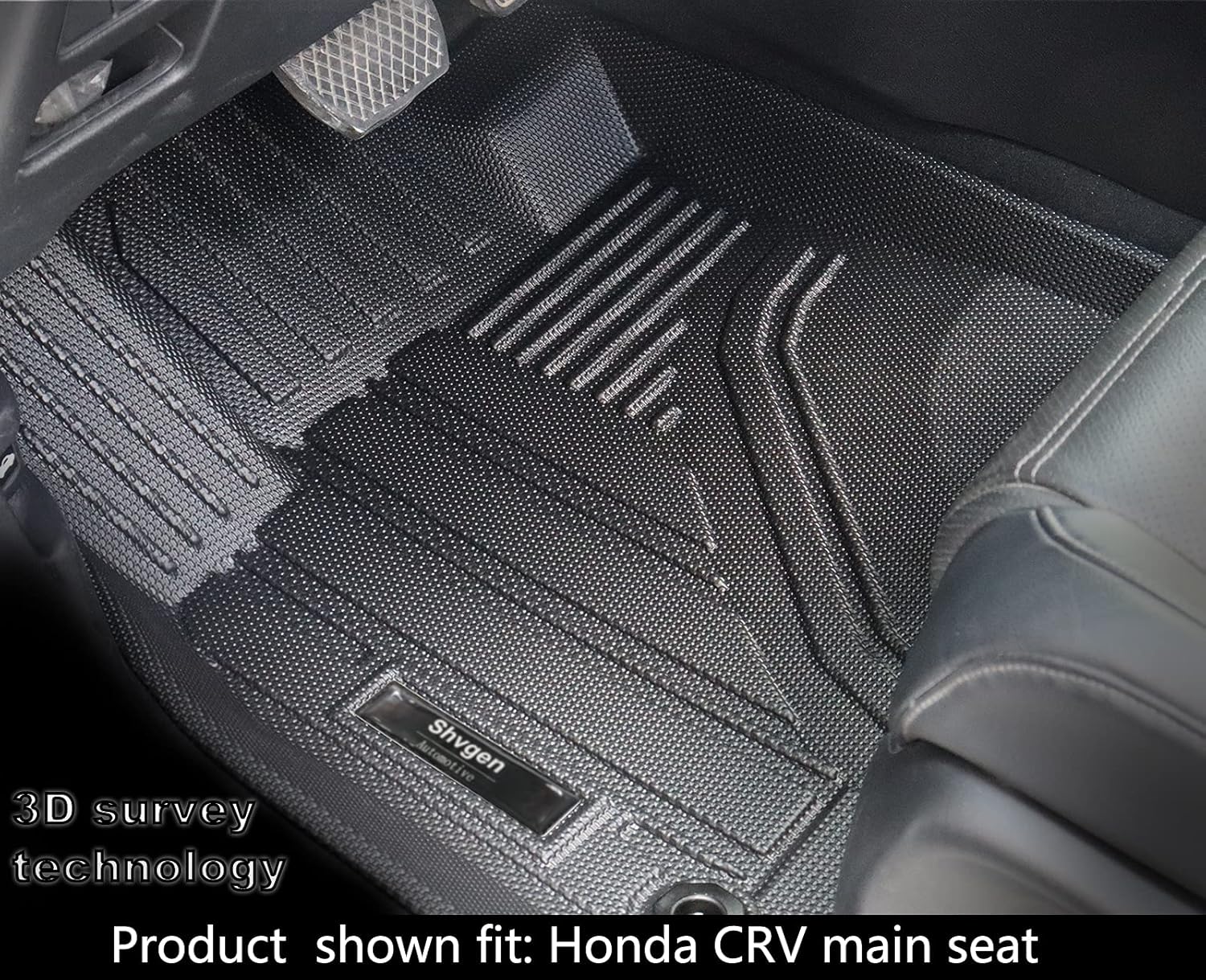 Shvgen Car Floor Mats and Cargo Trunk Liner Set Compatible for Honda CR-V 2017 2018 2019 2020 2021 2022All-Weather TPE Rubber Mats Protection Black