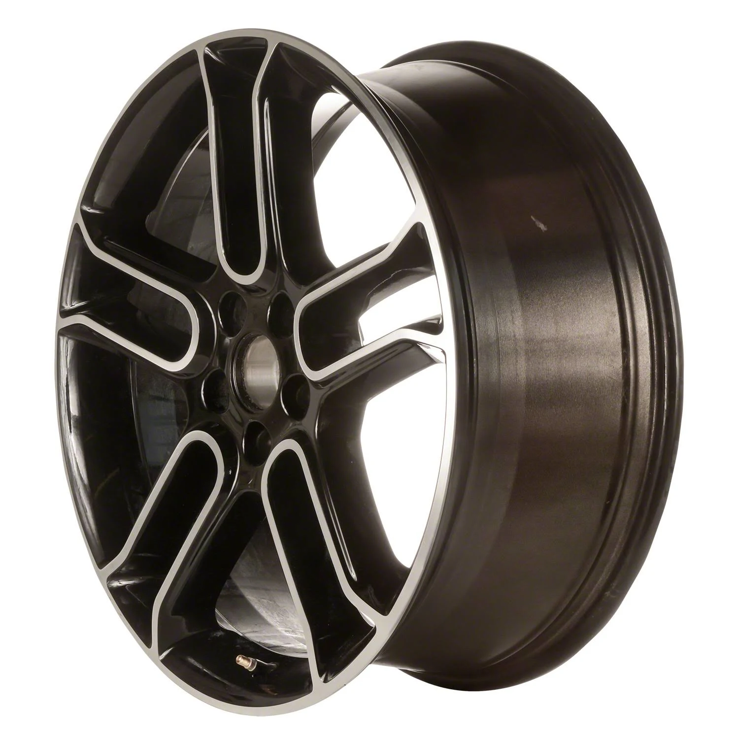 CCI ALY03903U45N Double 5-Spoke Machined and Gloss Black 20x8 Alloy Factory Wheel Replica