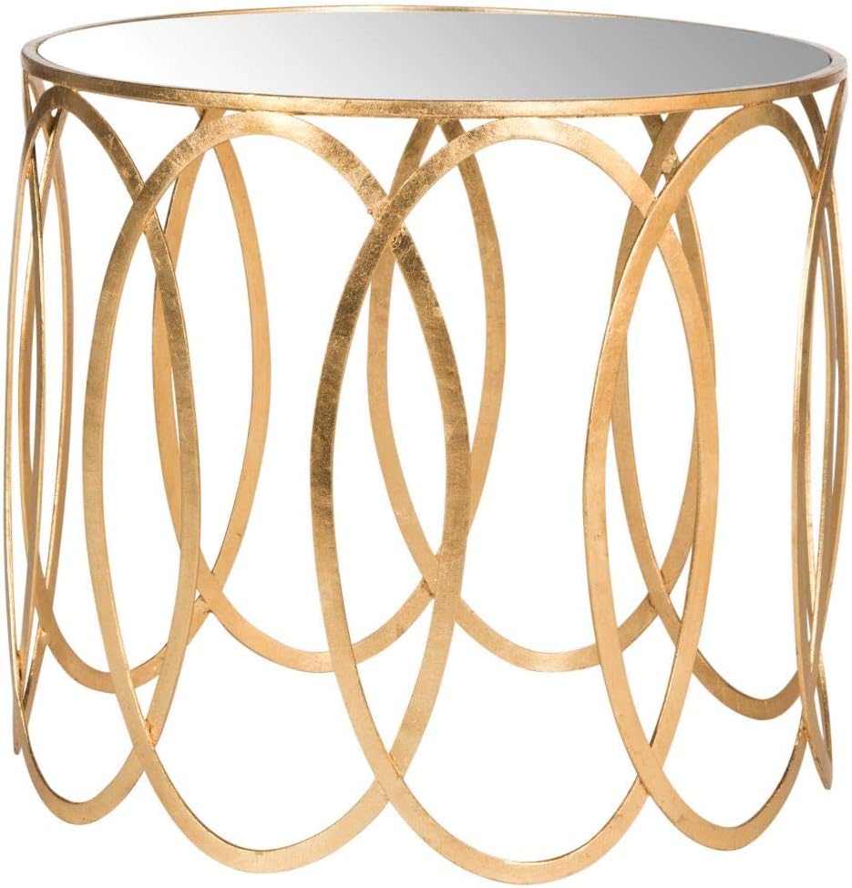 Safavieh Home Collection Cyrah Leaf Accent Table, Gold