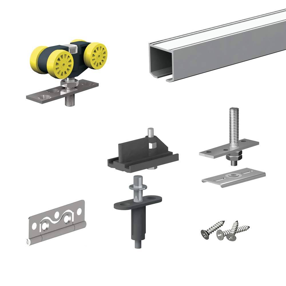 SLID&UP 140 - Bifold Door Hardware Kit - 70-Inch Track for 4 Folding Panels Up to 55lbs Each