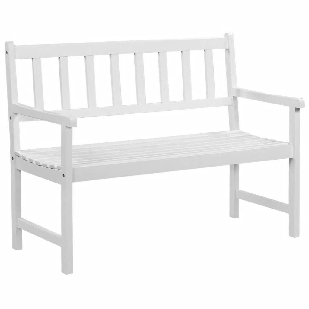 vidaXL Garden Bench 47.2&rdquo; Solid Acacia Wood White