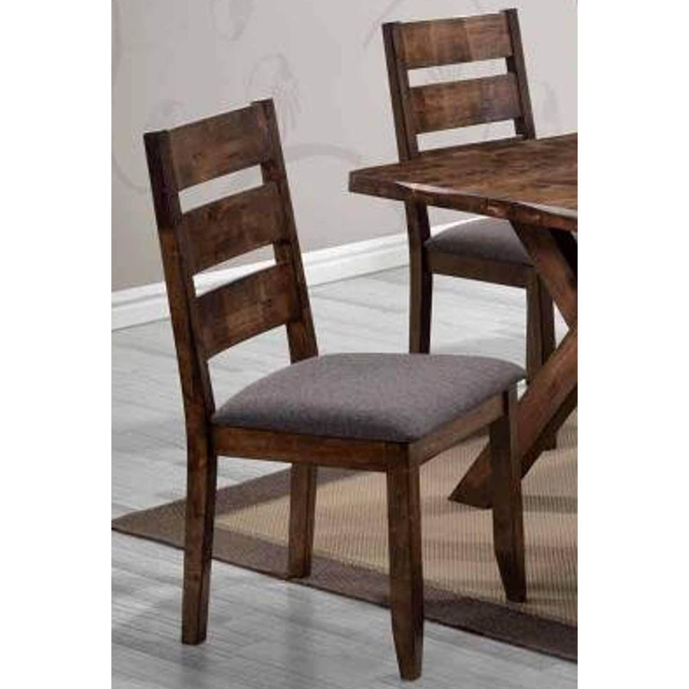 Milano Rustic Knotty Ladder Back Dining Chairs (Set of 2)