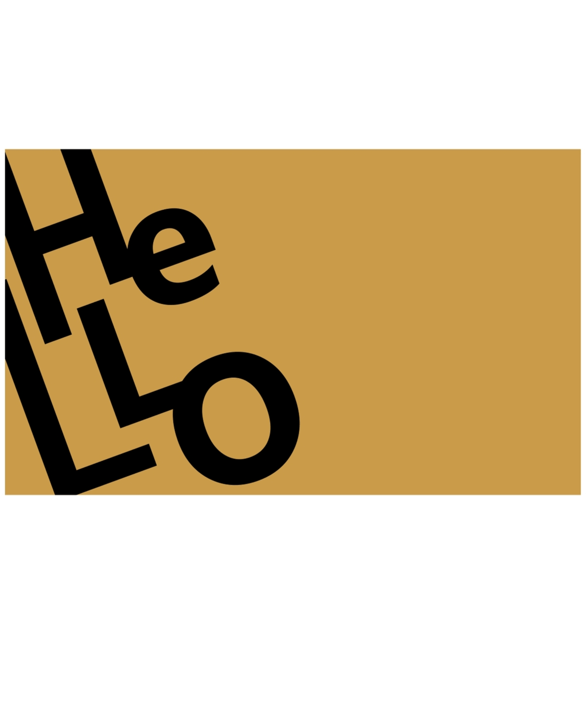 Angle Welcome 30x22 x 48x22 Coir/Vinyl Doormat - Black/Natural