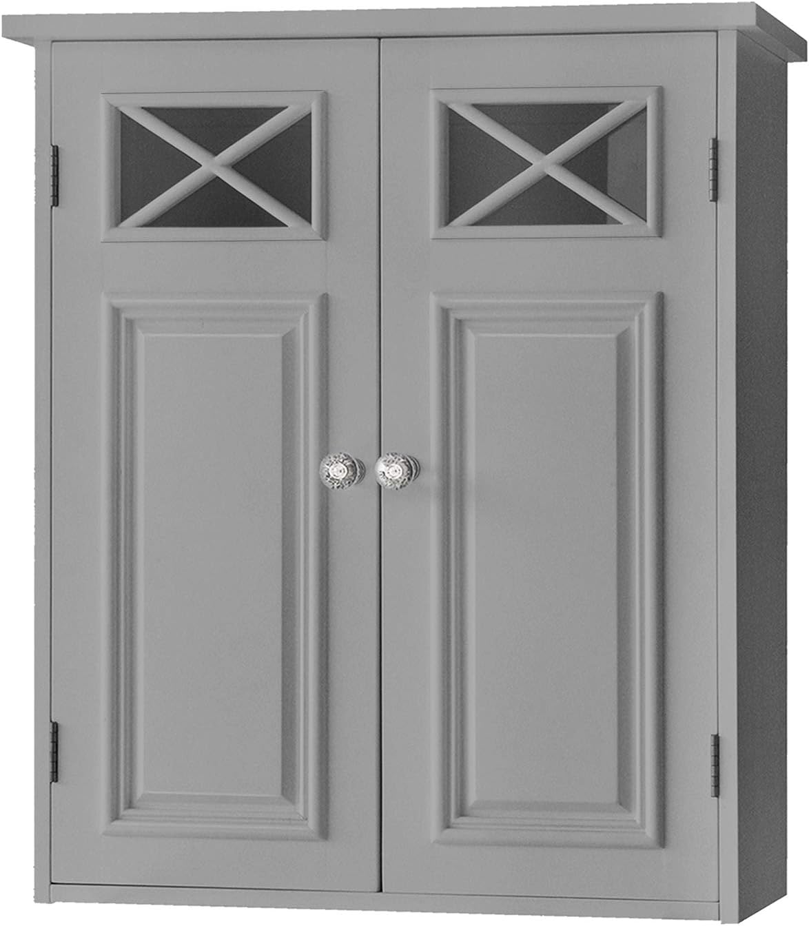 Elegant Home Fashions Dawson Wall Cabinet, White Pack of 2