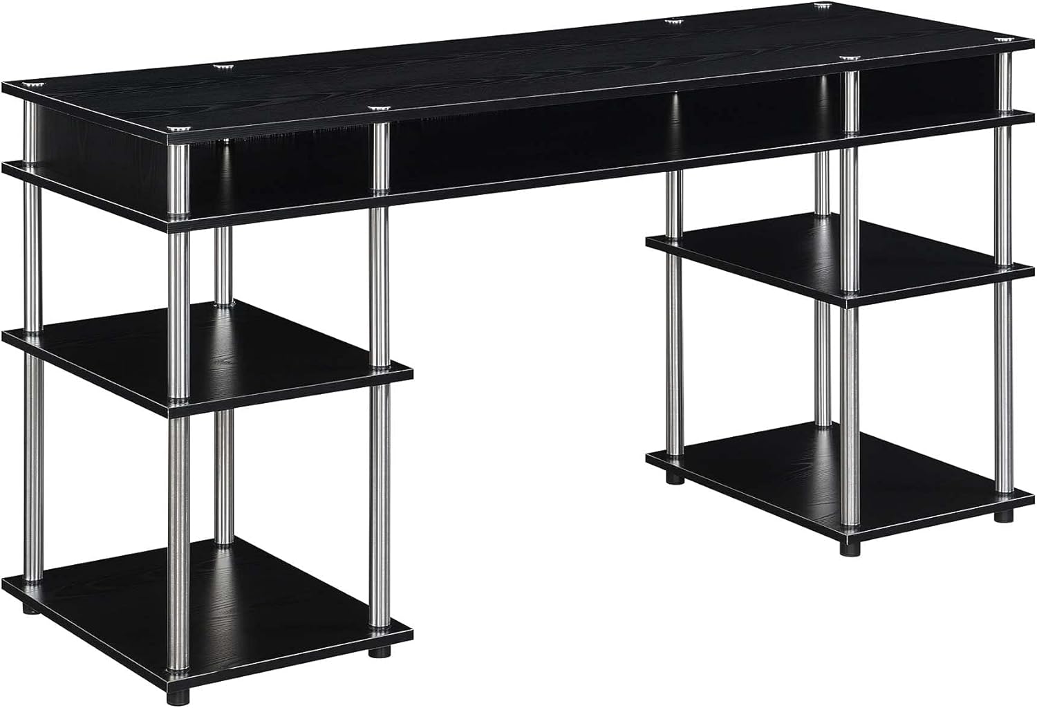Convenience Concepts Designs2Go No Tools Deluxe Student Desk with Shelves, 60