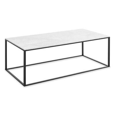 Minimalista Coffee Table Blu Dot Base Color: Black, Top Color: Marble