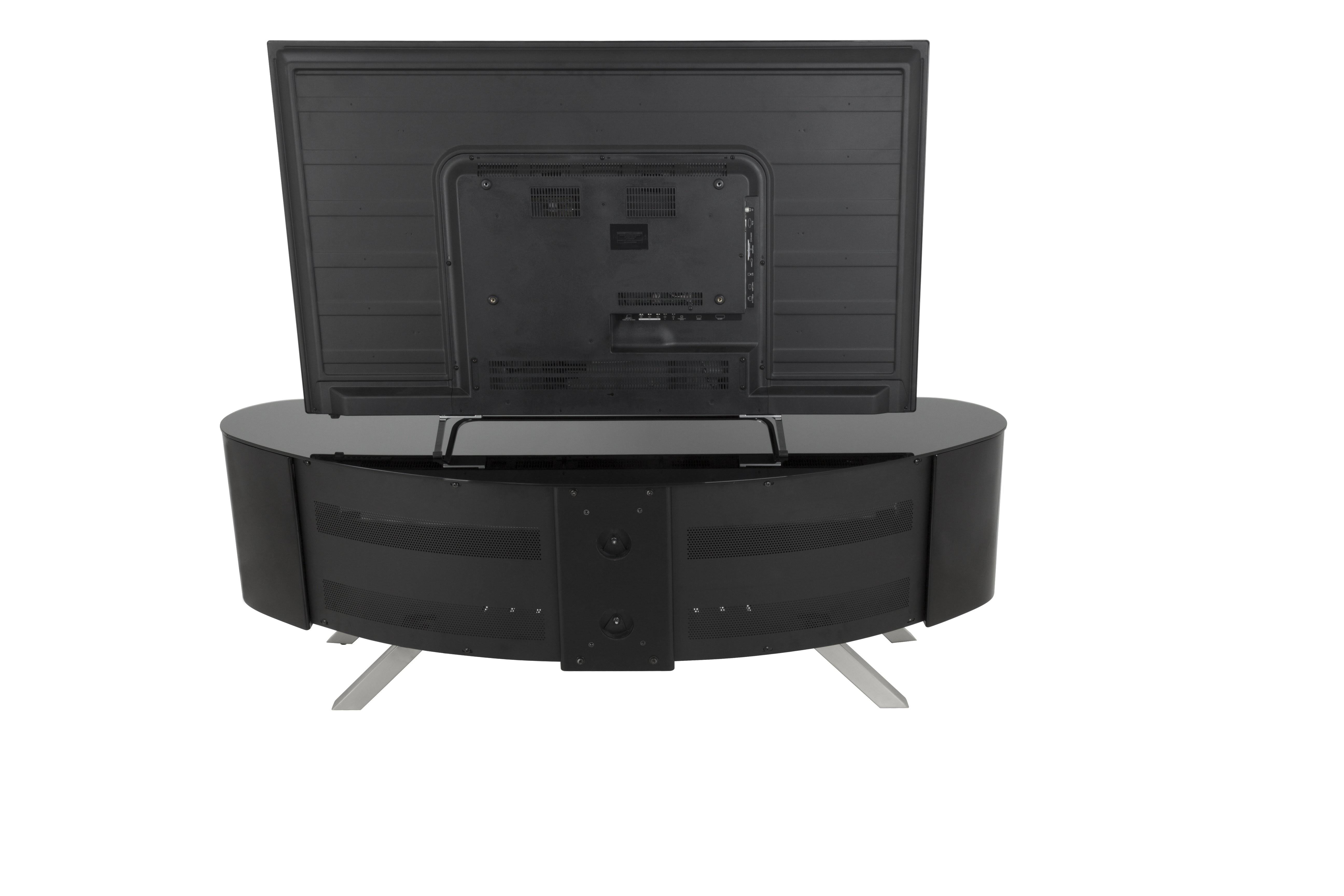 AVF | Affinity Plus - Bay 1500 Curved TV Stand (Black/Black Glass)