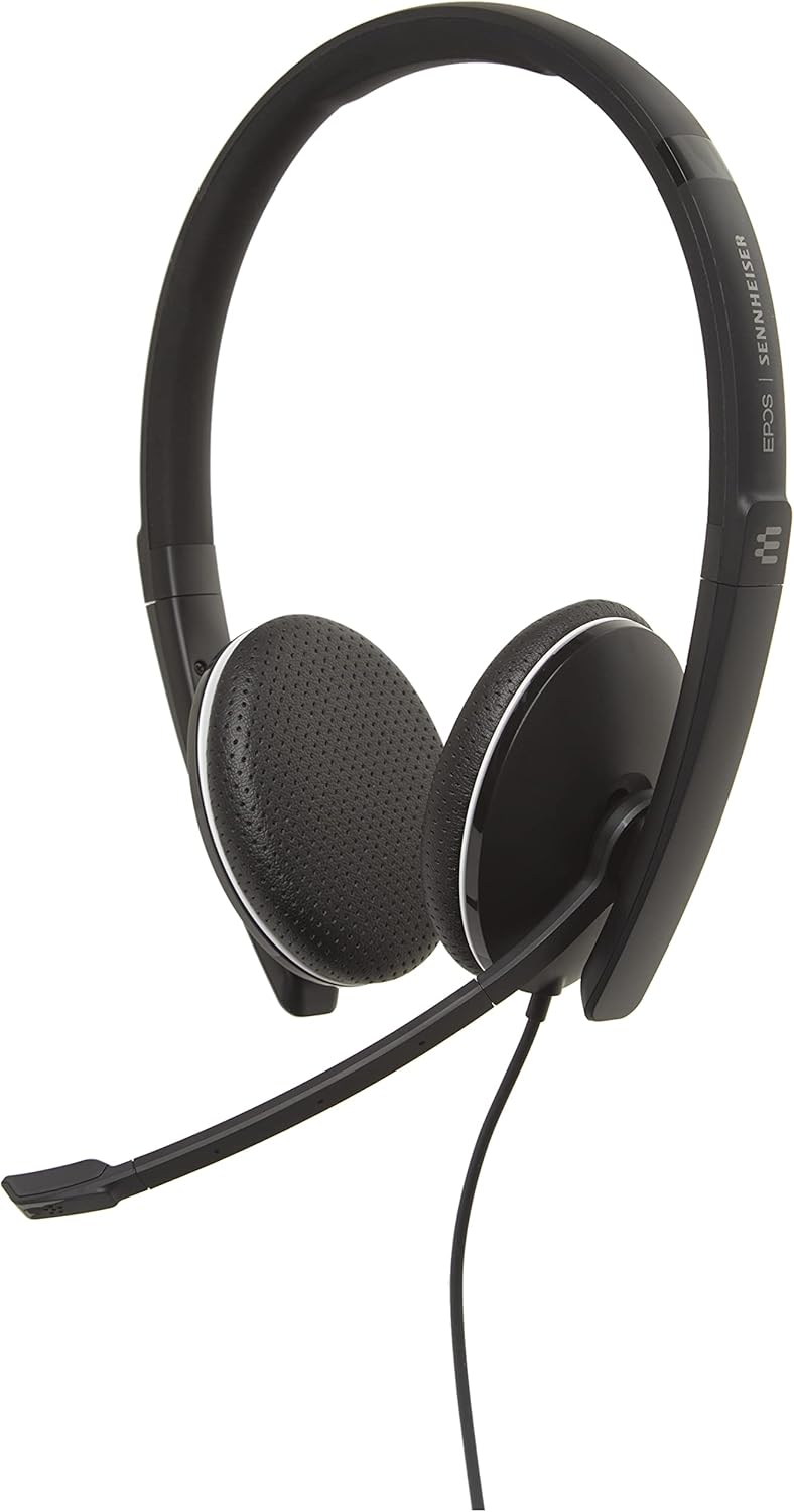 Sennheiser SC 165 USB (508317) - Double-Sided (Binaural) Headset for Business Professionals | with HD Stereo Sound, Noise-Cancelling Microphone, & USB Connector (Black) Pack of 2