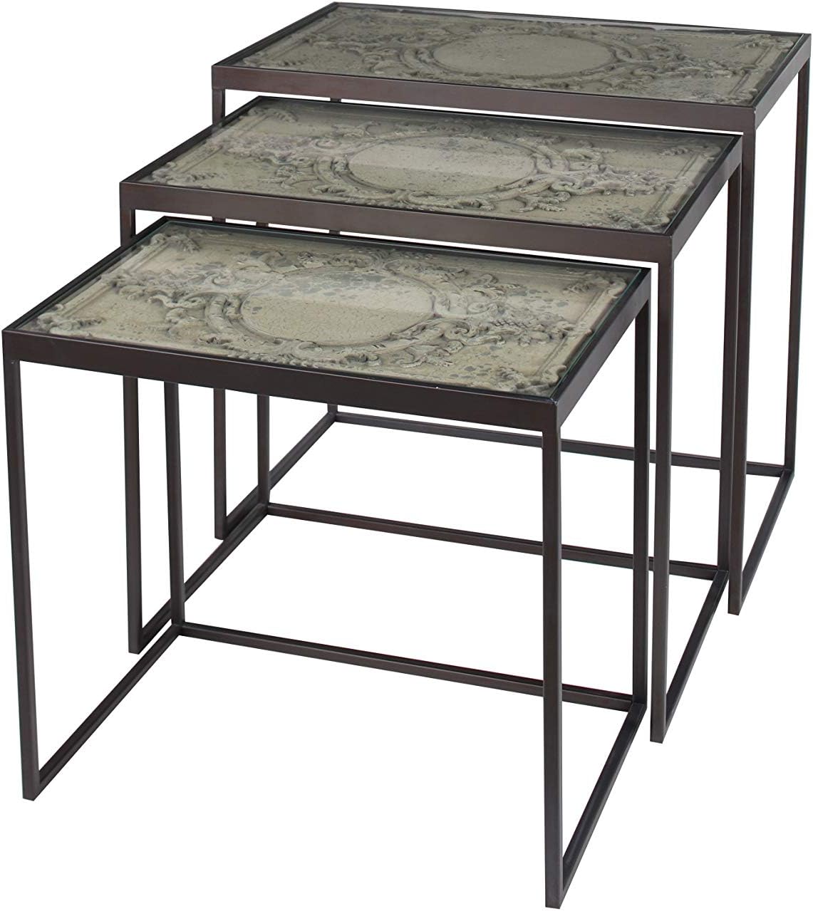 Deco 79 Accent Table, Large, Grey