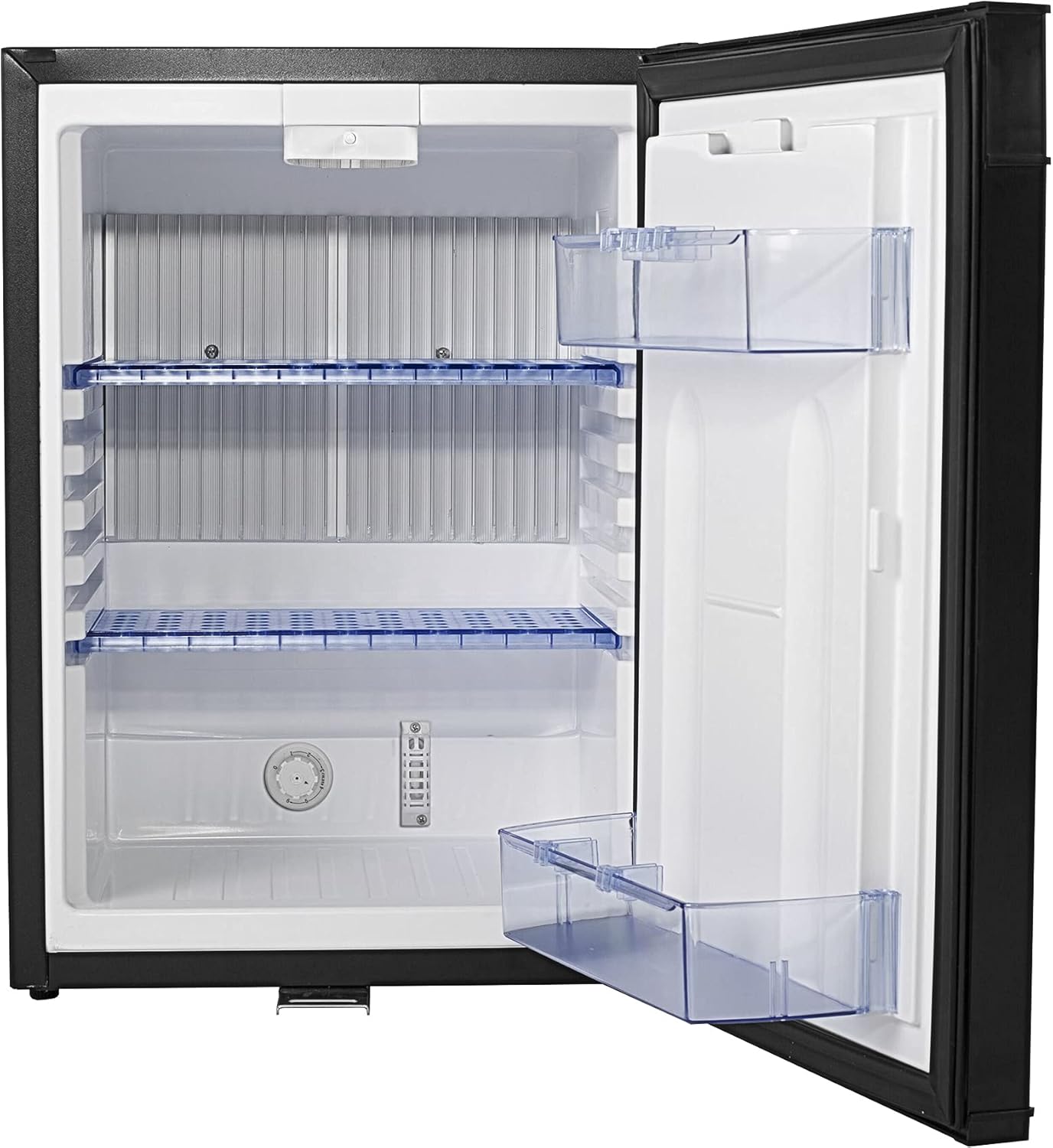 Mini Fridge for Truck Drivers with Lock 1.4 Cu.Ft, Semi Truck Fridge, Absorption Refrigerator 12v/110v for Camper, Truck, Rv, Bedroom,Black