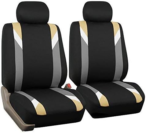FH Group FB033102 Premium Modernistic Seat Covers Gray/Black with Gift - Fit Most Car, Truck, SUV, or Van