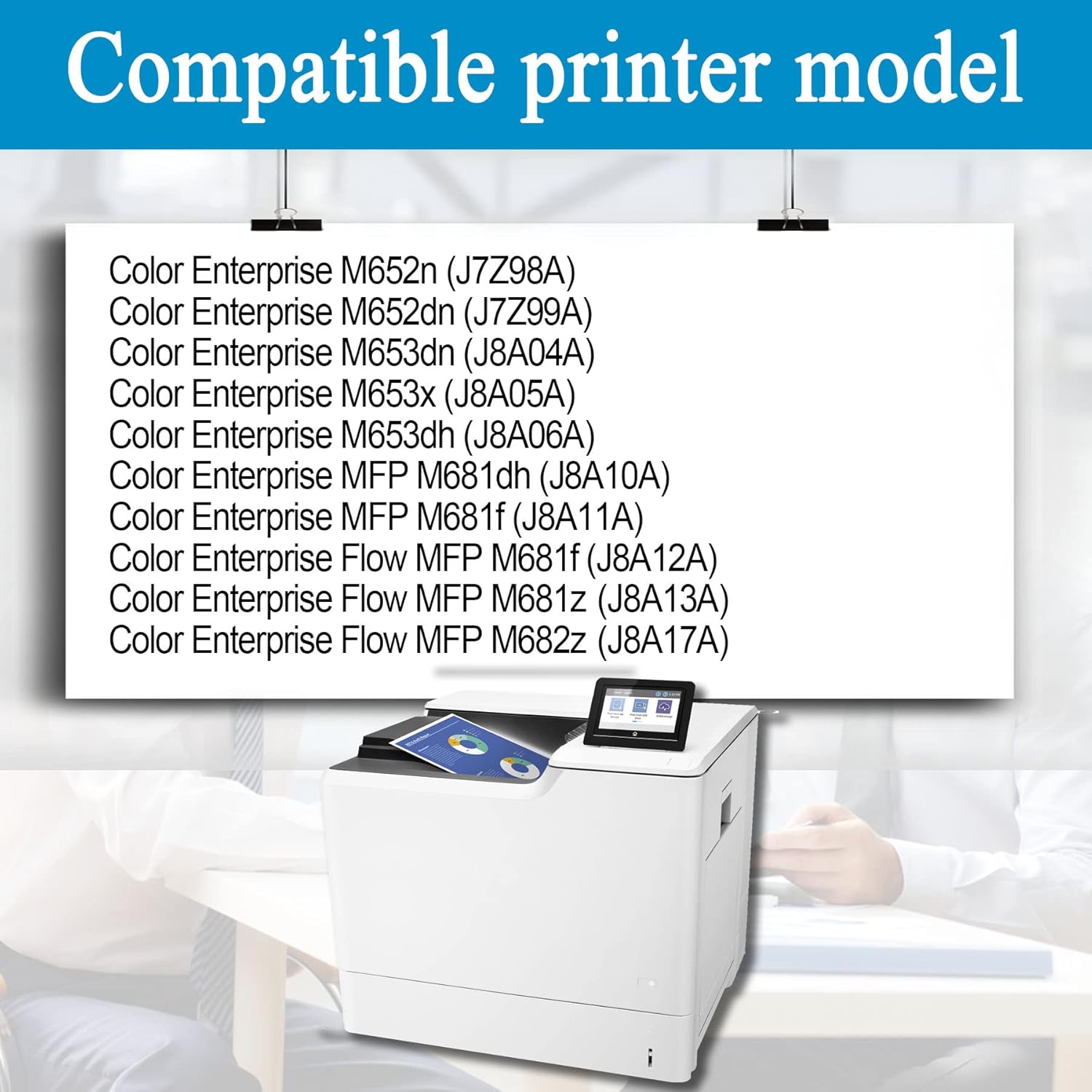 1 Pack Cyan 655A | CF451A Toner Cartridge Replacement for HP Color Enterprise M652n M652dn M653dn M653x M653dh MFP M681dh M681f Flow MFP M681f M681z M682z -by Leadyink